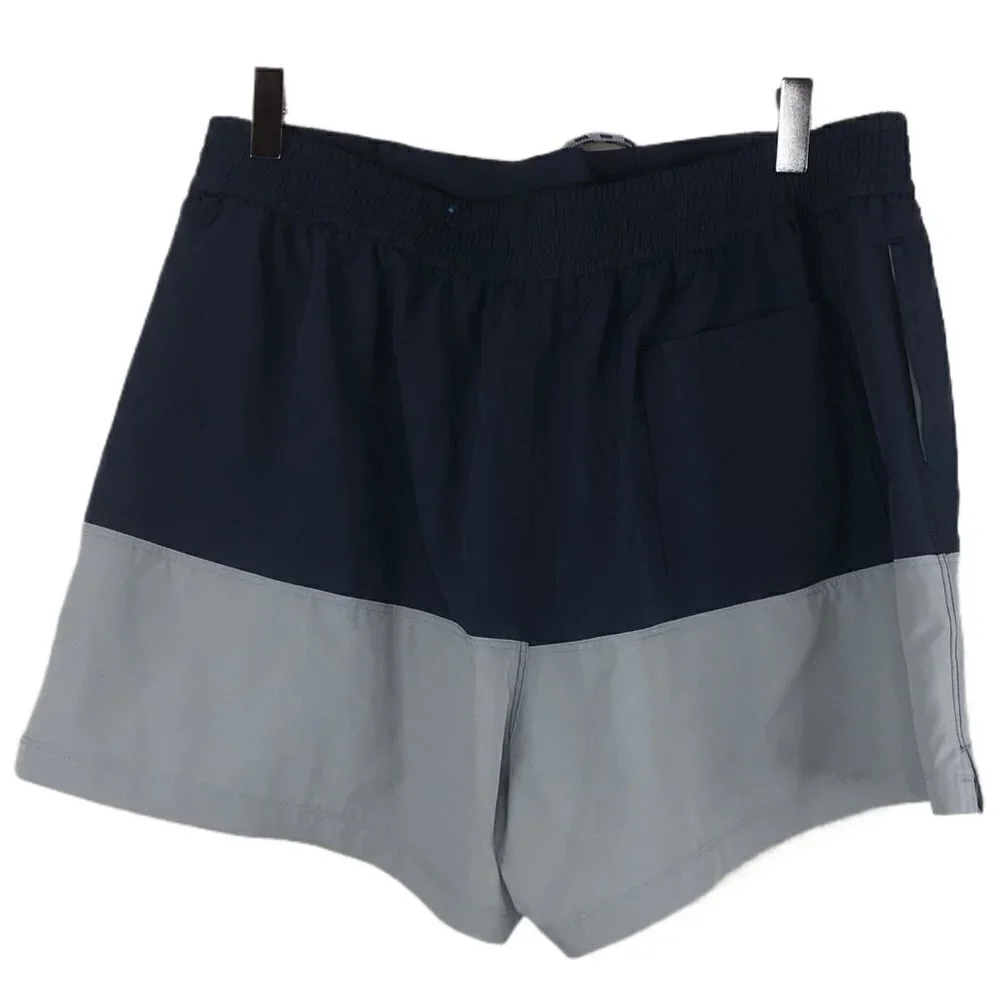 Ocean + Coast Navy Blue & Gray Color Block Swim Shorts Men's‎ Size XL